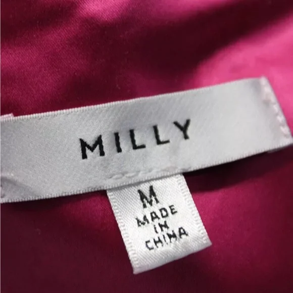 Milly Women's Round Neck Cap Sleeves Lined Lace Blouse Pink Size M - Picture 4 of 9